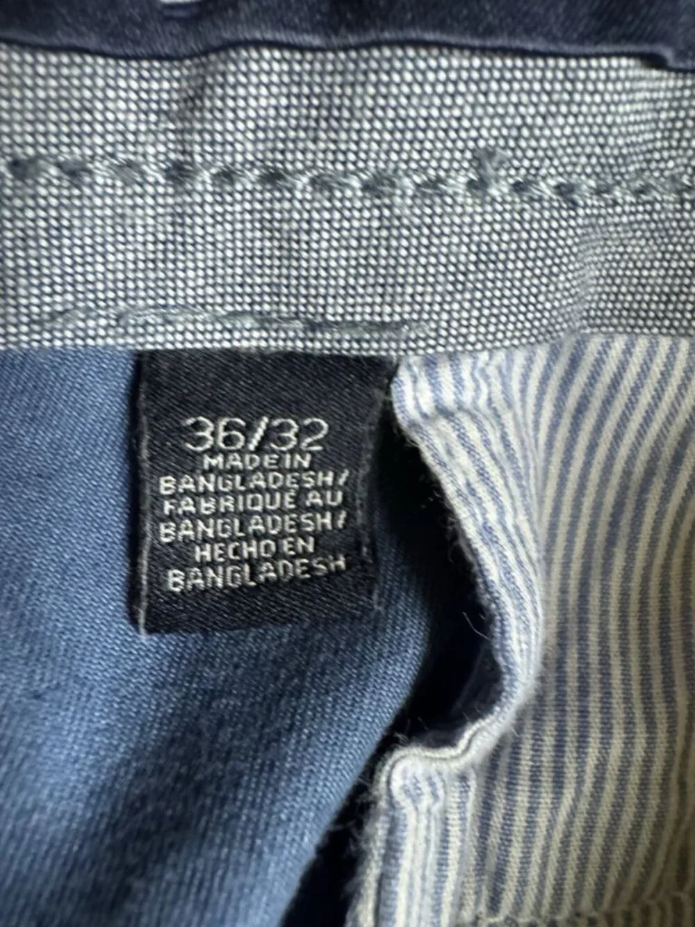 Tommy Hilfiger Custom Fit Blue Chino Pants Men’s 36x32 Straight Cotton